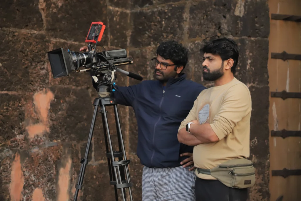 Film production team recording documentary footage in Pune by Cinera Films Studio