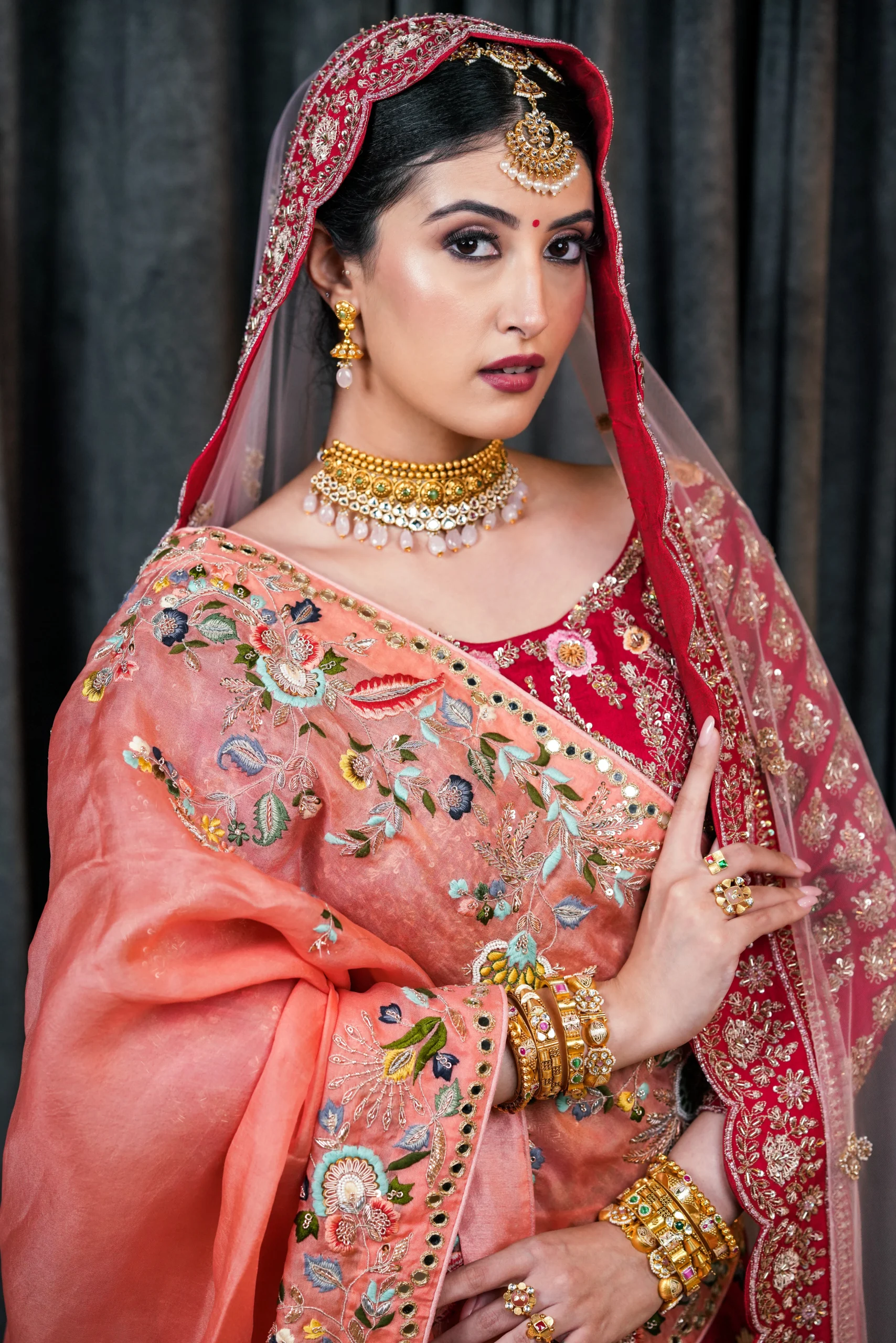 Traditional wedding fashion photography portrait shot in Pune studio