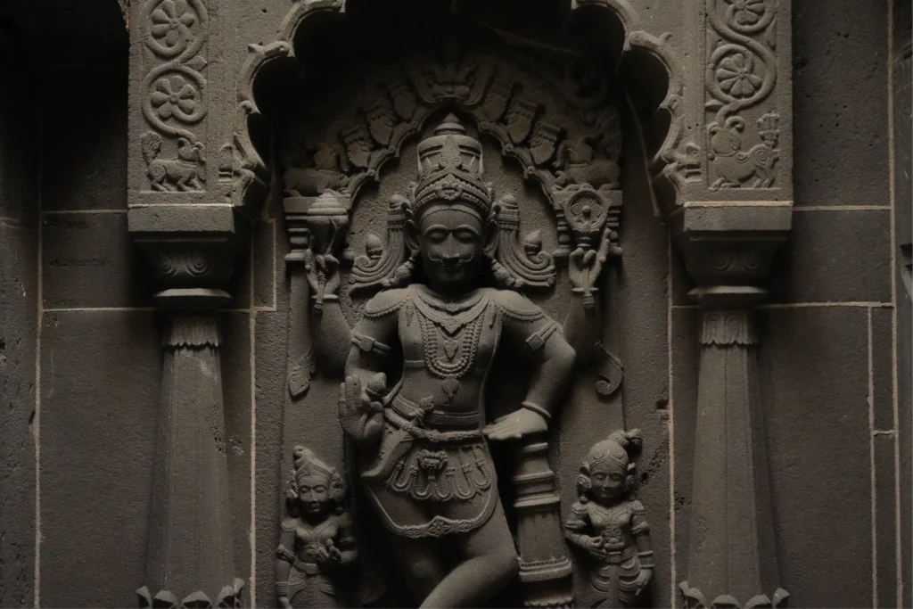 Stone sculpture featured in cultural and heritage documentary visuals